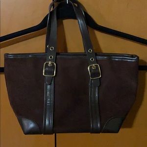 Coach Hand Bag Suede